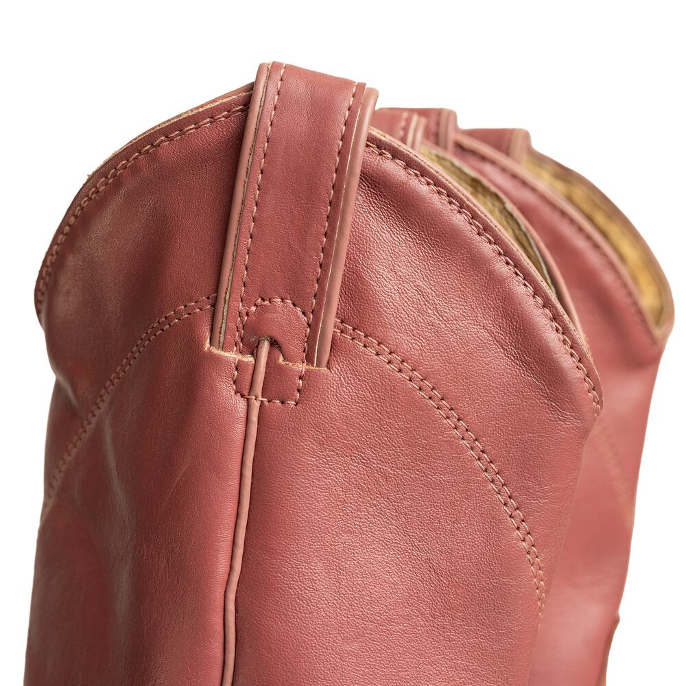 Rare Vintage Americana Dusty Rose Wrangler Leather Cowgirl boots Made in USA - 8 - Picture 9 of 13